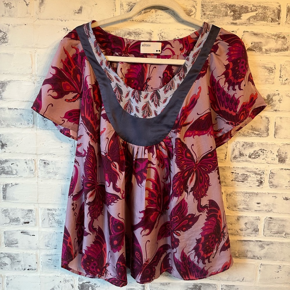 Anthropologie Rutzou Women’s Boho Blouse